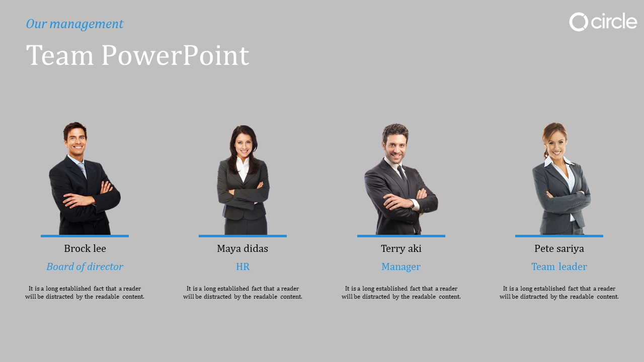 Free - Our Predesigned Team PowerPoint Template Presentation
